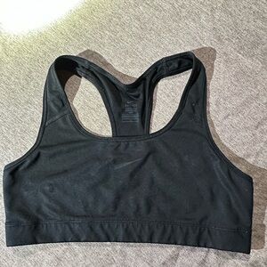 Nike Dri-FIT Swoosh Medium-Support Racerback Sports Bra - Black Large